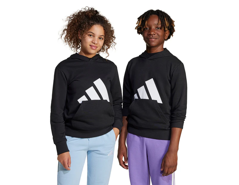 Adidas Youth Hooded Sweatshirt - Black/White