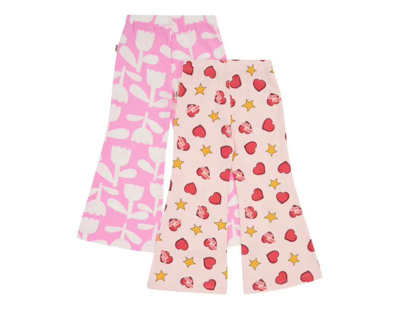 Bonds Toddler/Kids' Roomies Flared Leggings 2-Pack - Sweet Lovin'/Tulip Pop