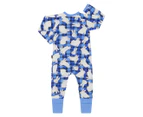 Bonds Baby Zip Wondersuit - Blue/White