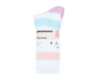 Underworks Women's Heat Bods Cosy Crew Bed Socks 2-Pack - Melon