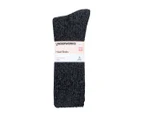 Underworks Women's Heat Bods Double Layer Chenille Socks - Charcoal