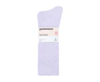 Underworks Women's Heat Bods Double Layer Chenille Socks - Lavender