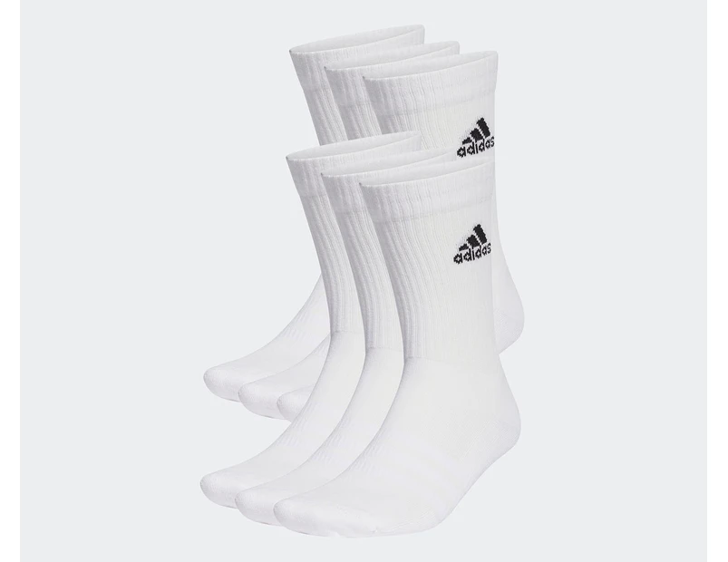 Adidas Unisex Cushioned Sportswear Crew Socks 6-Pack - White/Black