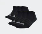 Adidas Unisex Cushioned Sportswear Low-Cut Socks 6-Pack - Black/White