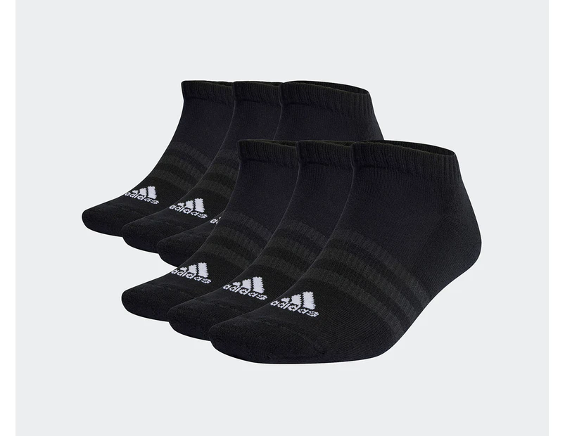 Adidas Unisex Cushioned Sportswear Low-Cut Socks 6-Pack - Black/White