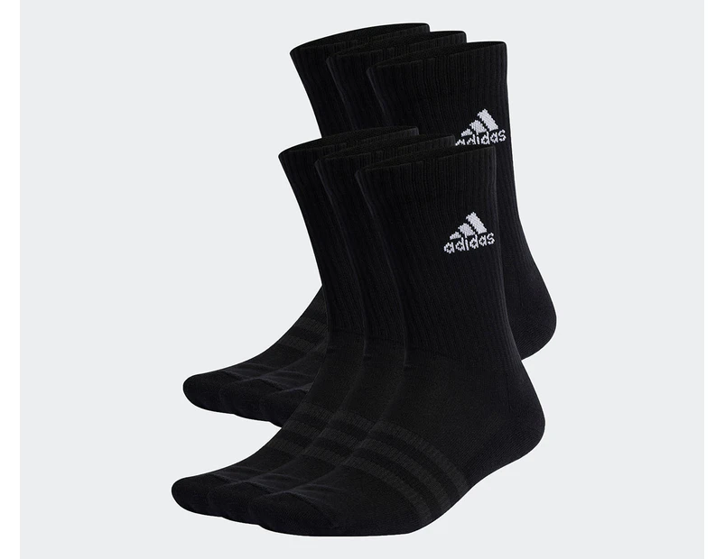 Adidas Unisex Cushioned Sportswear Crew Socks 6-Pack - Black/White