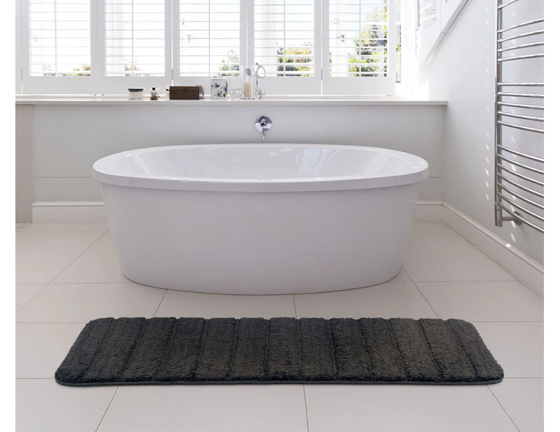 Sheraton Luxury Maison Spa Anti-Slip Plush Bath Runner - Charcoal