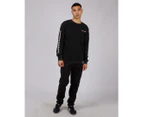 Silent Theory Men's Limits Scoop Crew - Washed Black