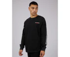 Silent Theory Men's Limits Scoop Crew - Washed Black