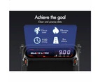 BLACK LORD Treadmill Electric Walking Pad Incline Shock Absorbers Gym Black w/ Smart Watch