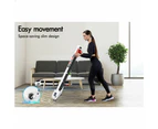 BLACK LORD Treadmill Electric Walking Pad Incline Shock Absorbers Gym White w/ Smart Watch