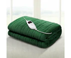 Giselle Electric Throw Rug Heated Blanket Fleece Green