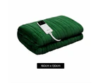 Giselle Electric Throw Rug Heated Blanket Fleece Green