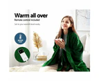 Giselle Electric Throw Rug Heated Blanket Fleece Green