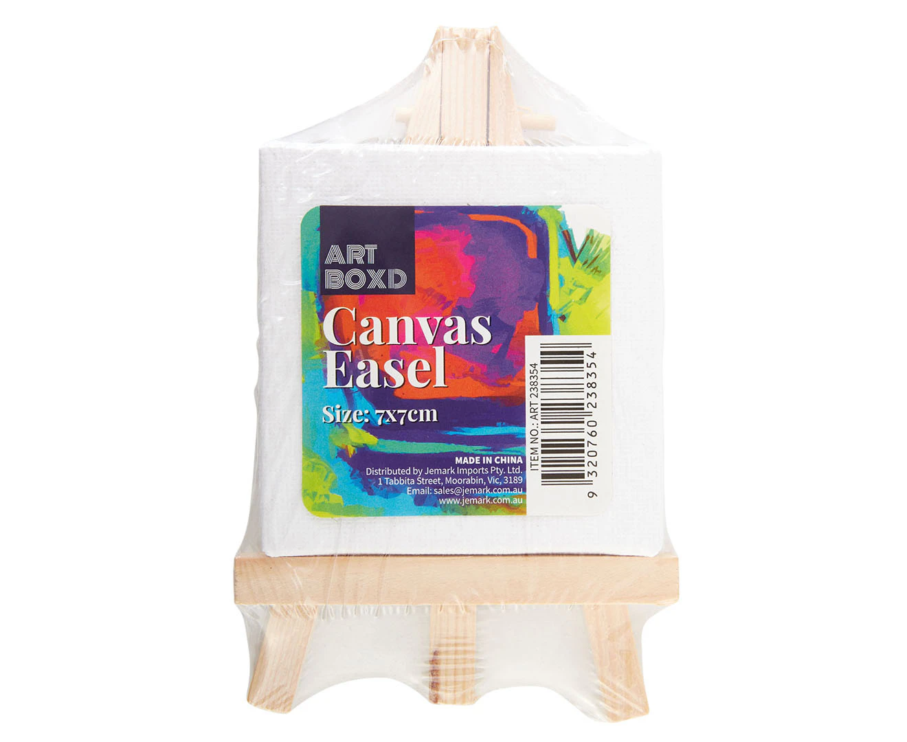 Art Boxd 7cm Square Small Stretched Canvas 280gsm Painting w/ Wooden Easel