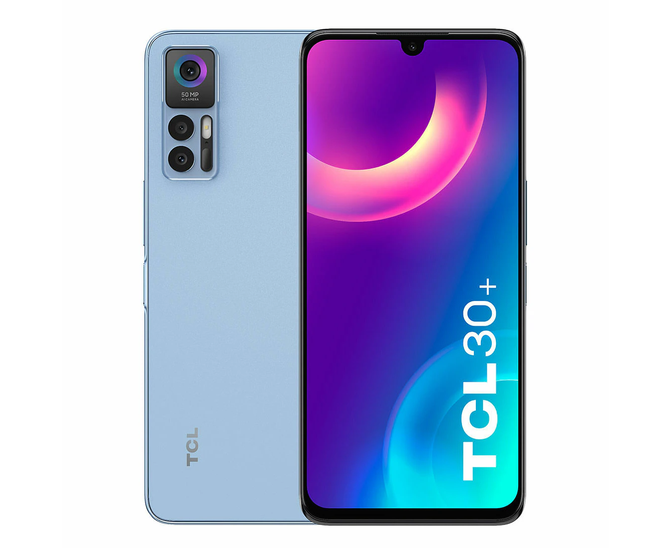 TCL 30+ Plus (Dual Sim, 128GB/4GB, 6.7 inches, T676K) - Blue