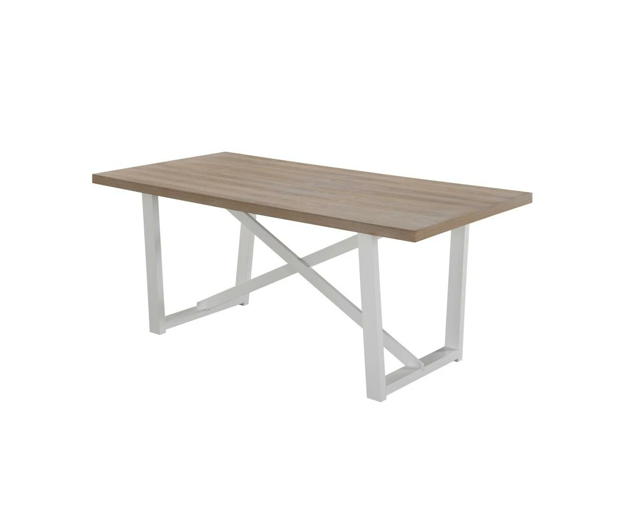 HomeStar Havana Rectangular Wooden Dining Table 180cm - White