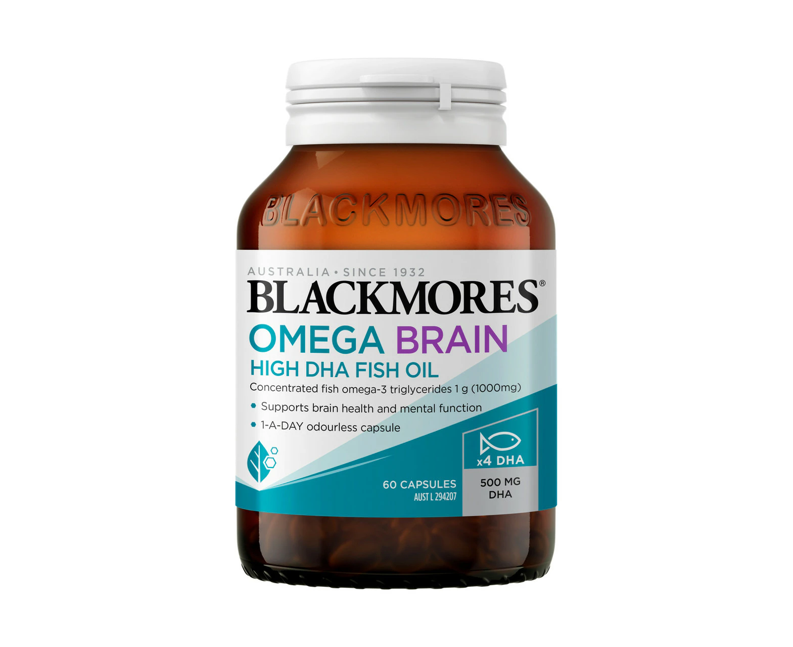 Blackmores Omega Brain High DHA Fish Oil 60 Capsules