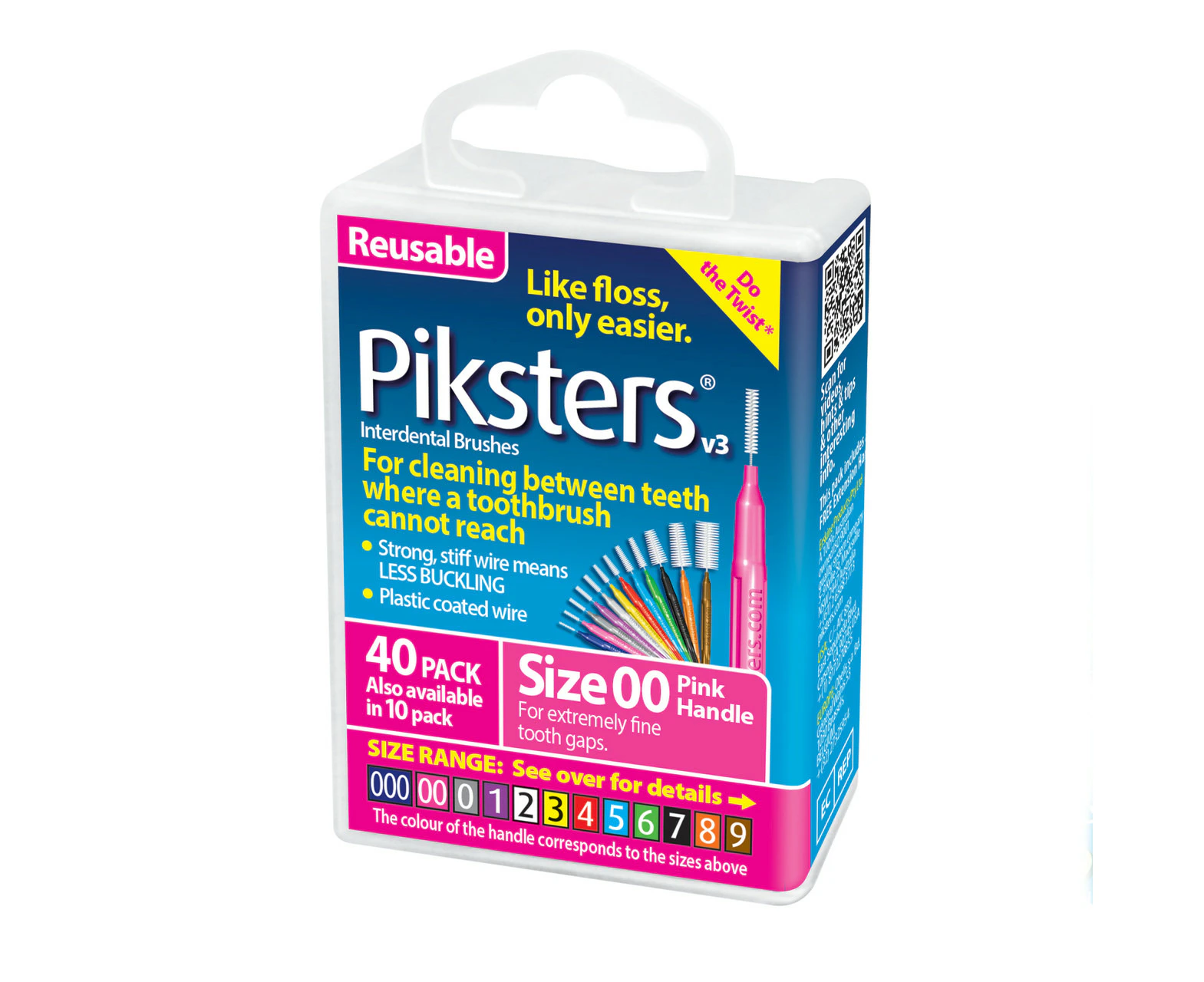 Piksters(R) Interdental Brushes Pink Size 00 40pk