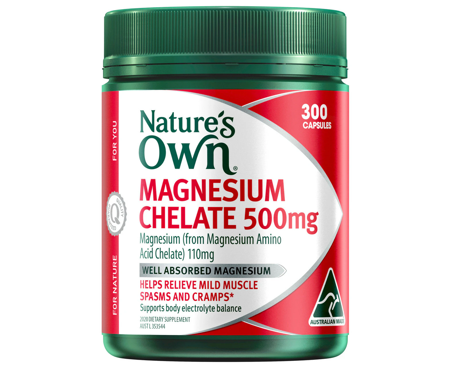 Nature's Own Magnesium Chelate 500mg 300 Capsules