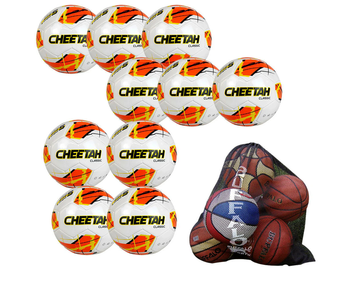 Cheetah Sports Classic Soccer Ball 10 Pack