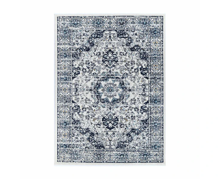 Rhone Emile Blue And Ivory Transitional Rug