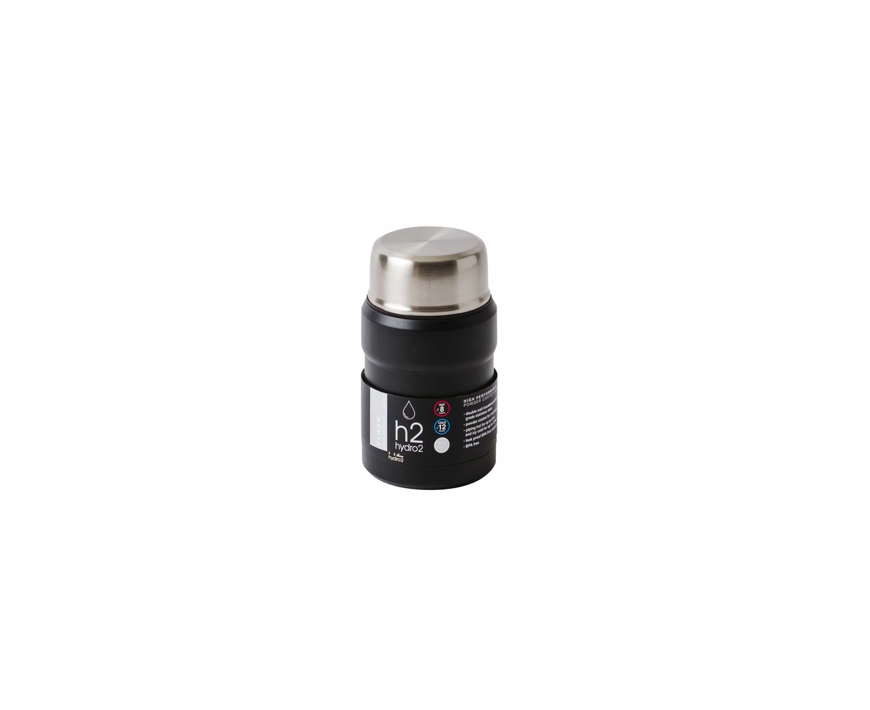 h2 hydro2 Flash Food Jar 500ml Black