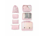 7 Piece Packing Cube, Pink - Anko