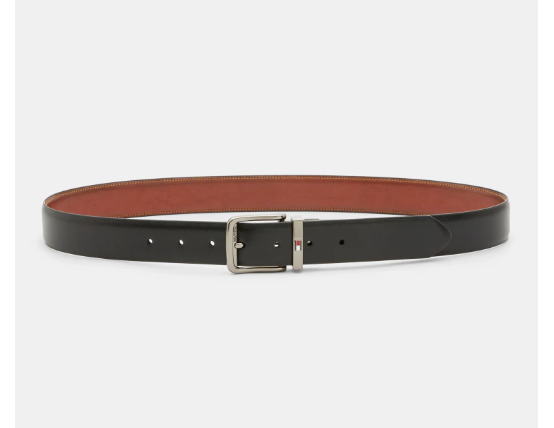 Tommy Hilfiger Men's Reversible Leather Belt - Black/Tan