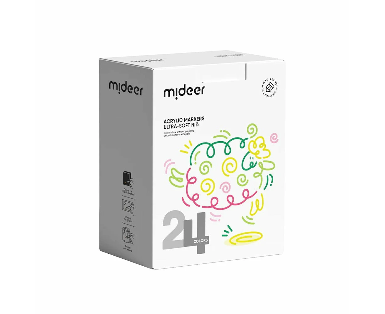 Mideer Acrylic Paint Pens | 24 Color