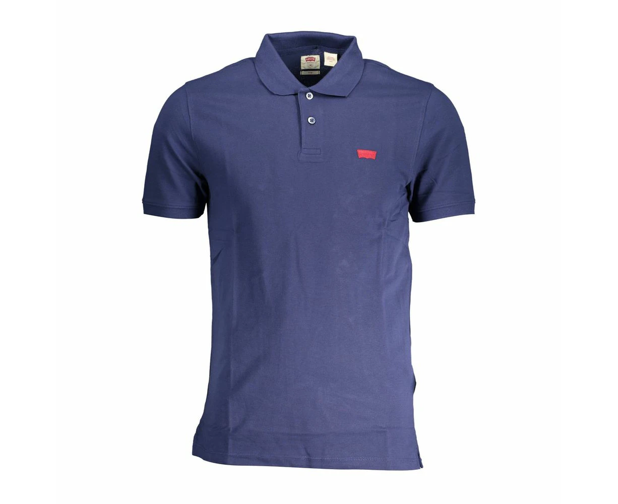 Levi's Blue Cotton Men Polo