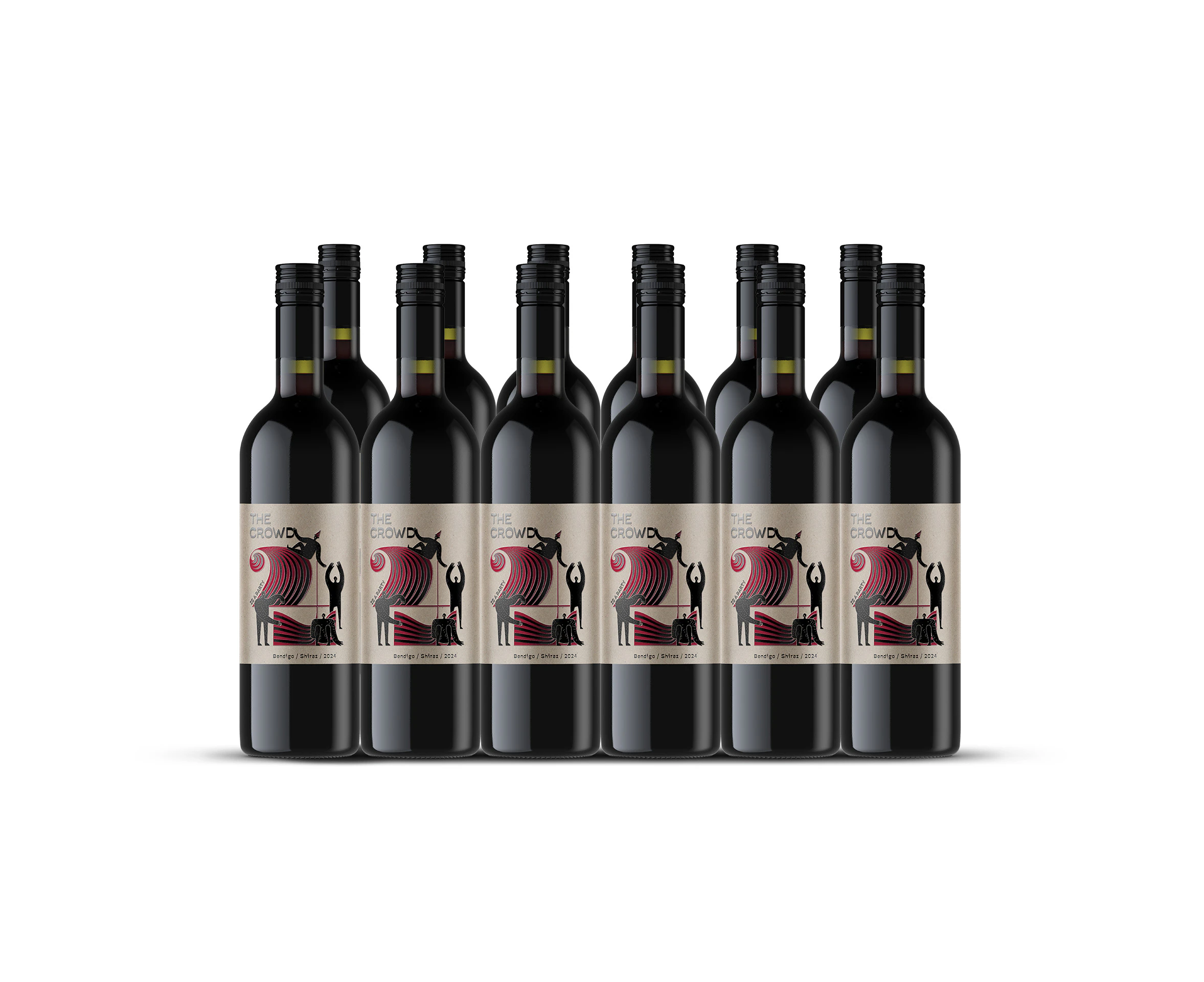 12 Bottles of 2024 The Crowd Shiraz 750ML