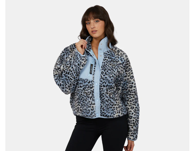 All About Eve Women's Snow Leopard Teddy Jacket - Multi