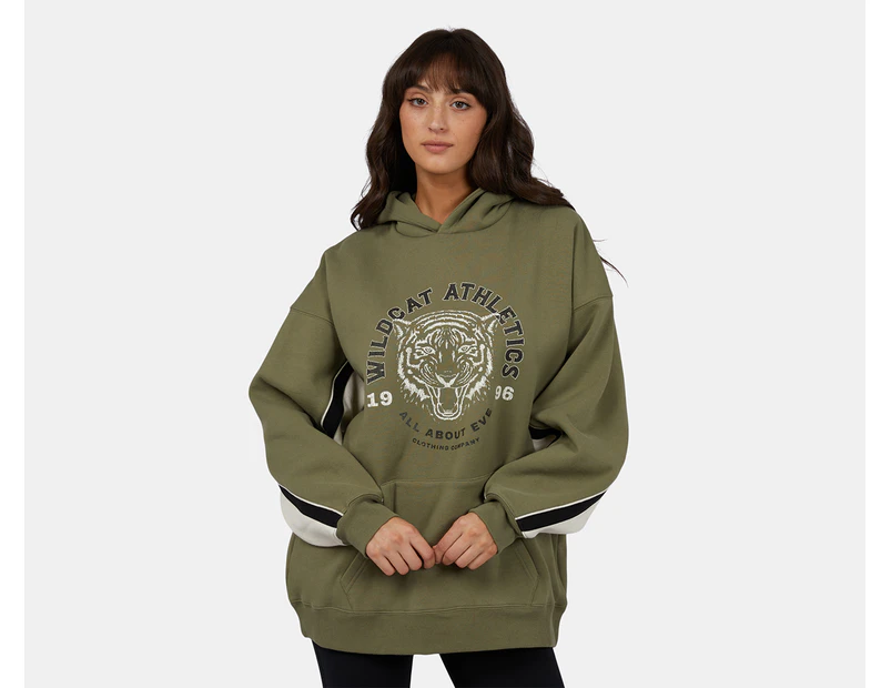 All About Eve Women's Wildcat Oversized Hoodie - Khaki