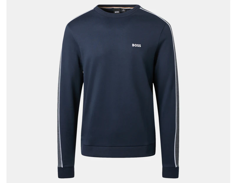 Hugo Boss Men's Tracksuit Sweatshirt - Navy/White