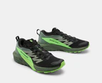 Salomon Men's Sense Rise 5 Trail Running Shoes - Black/Laurel Wreath/Green Gecko