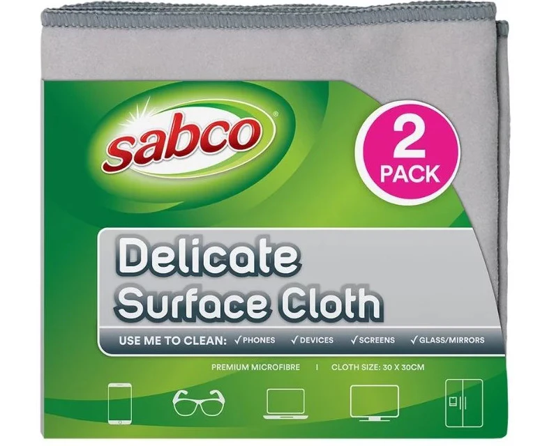 Sabco Delicate Surface Microfibre Cloths Pack of 2's