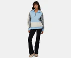 All About Eve Women's Ski Lodge 1/4 Zip Top - Light Blue