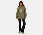 All About Eve Women's Wildcat Oversized Hoodie - Khaki