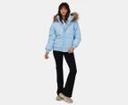 All About Eve Women's Active Fur Puffer Jacket - Light Blue