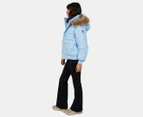 All About Eve Women's Active Fur Puffer Jacket - Light Blue