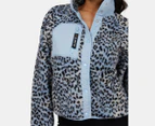 All About Eve Women's Snow Leopard Teddy Jacket - Multi