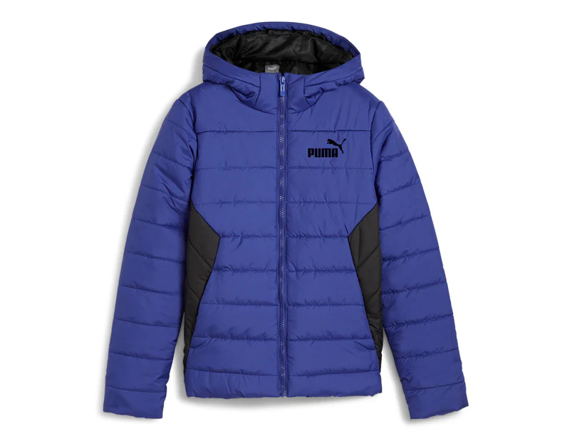 Puma Youth Essentials Hooded Padded Jacket - Lapis Lazuli