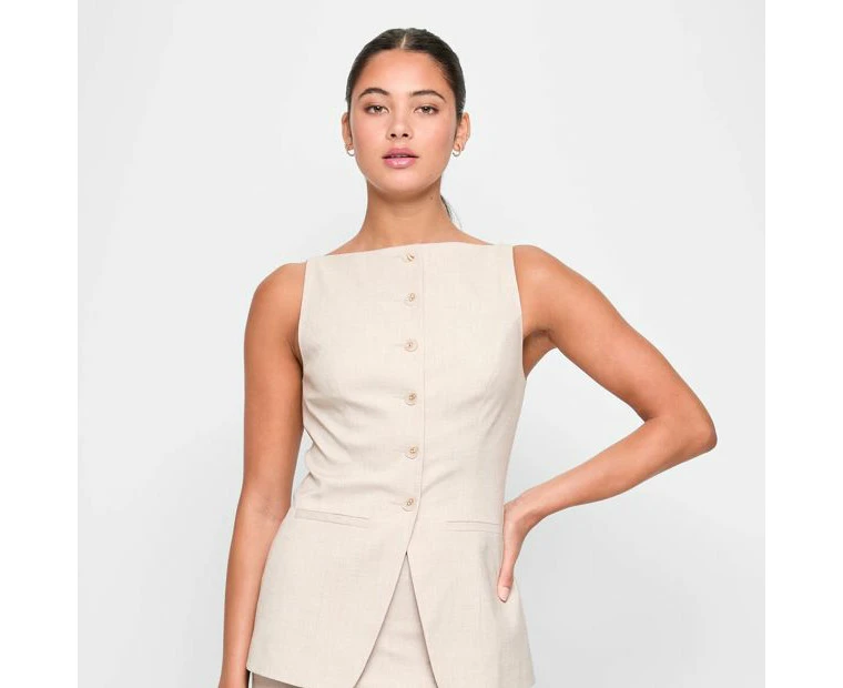 Tailored Boat Neck Vest - Lily Loves