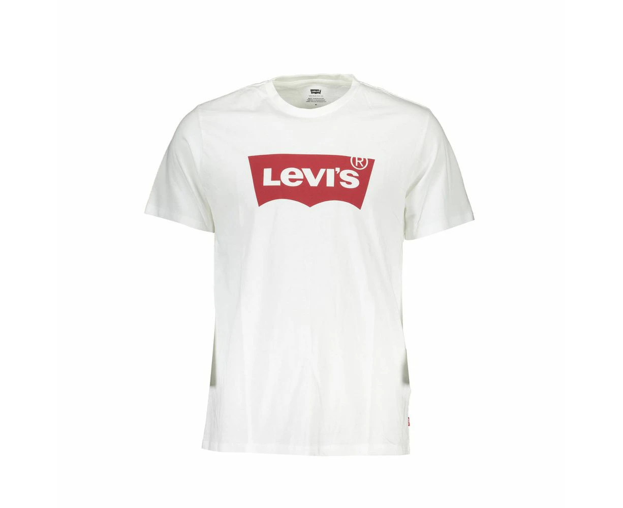 Levi's White Cotton Men T Shirt