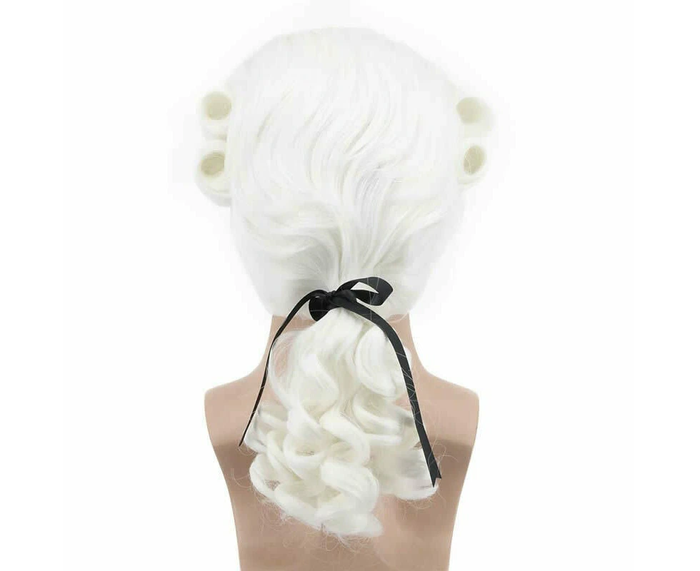 Deluxe Colonial Costume Wig - White1