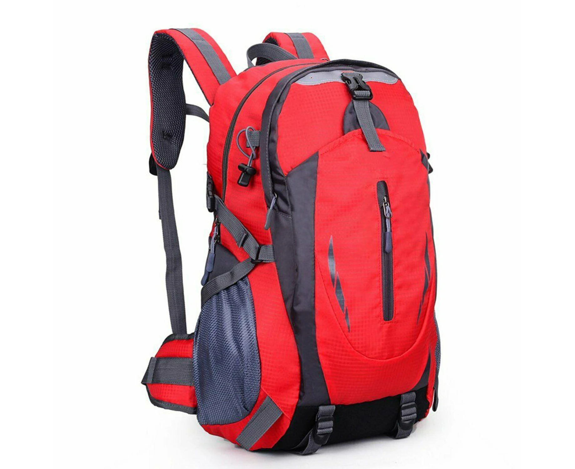 40L Large Waterproof Hiking Camping Bag Travel Backpack Outdoor Luggage - Red