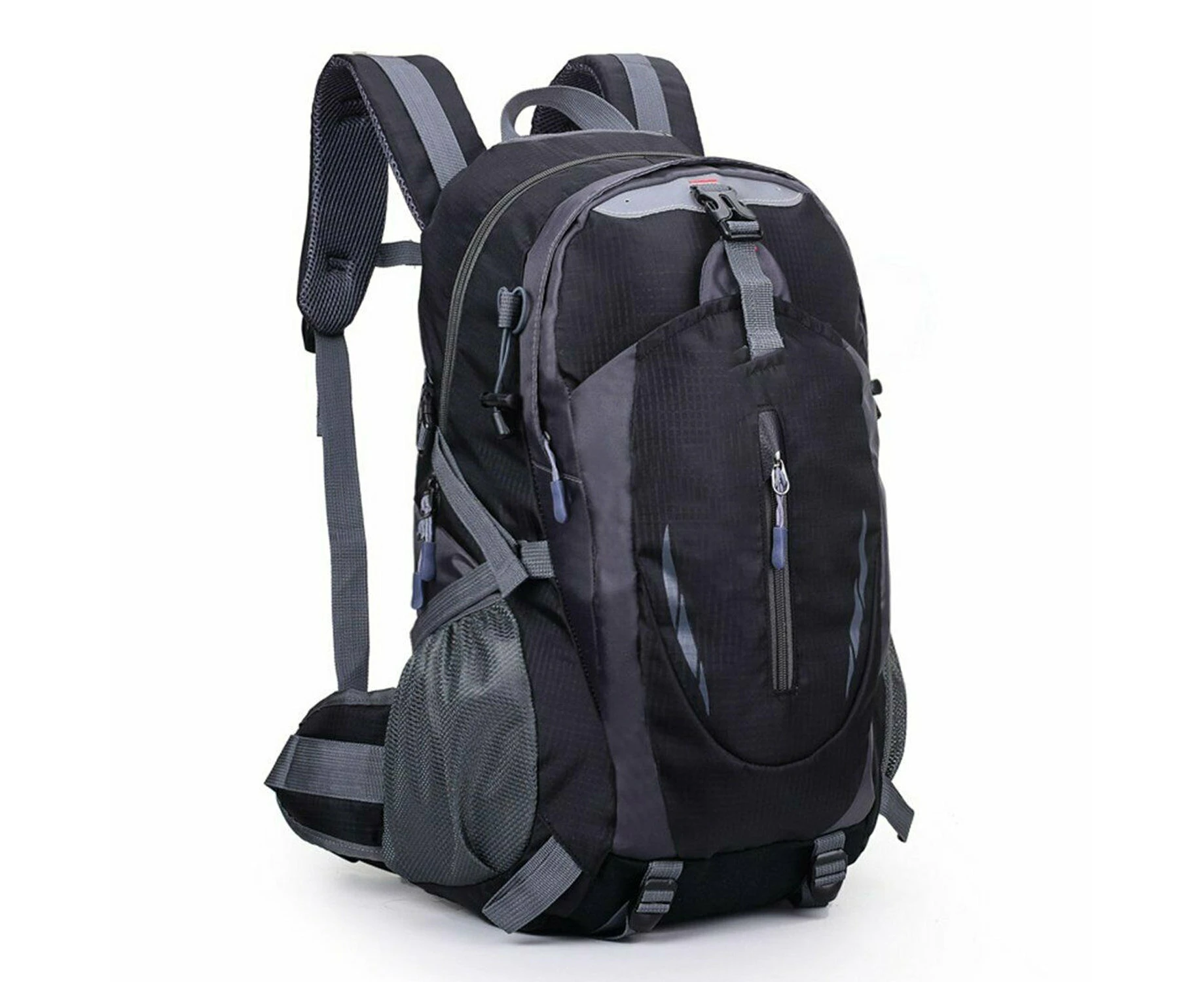 40L Large Waterproof Hiking Camping Bag Travel Backpack Outdoor Luggage - Black