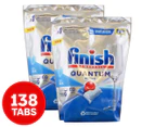 2 x 69pk Finish Powerball Quantum Active Dishwashing Tabs