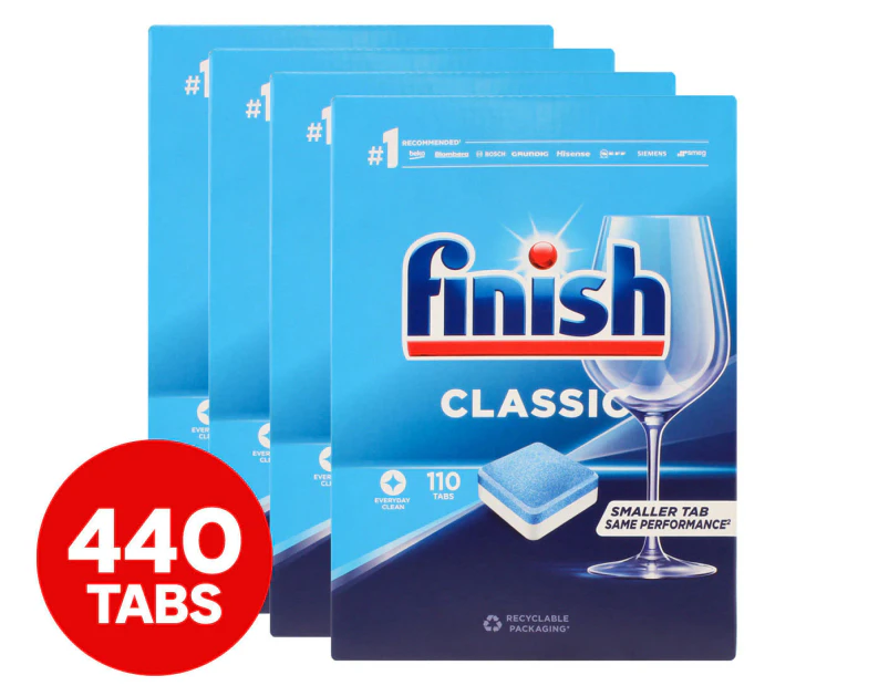 4 x 110pk Finish Classic Dishwashing Tablets